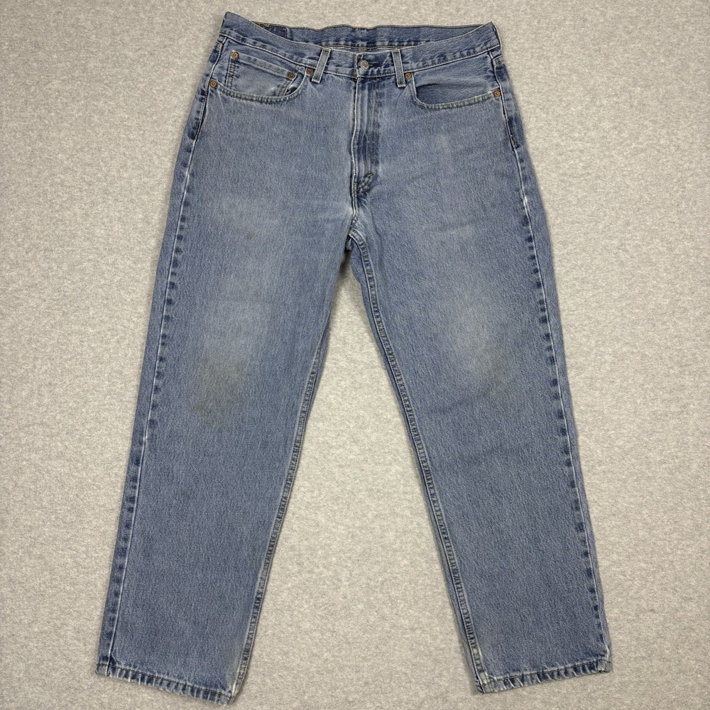Levis 550 Jeans Mens 35x29 Tag 36x40 Light Wash 90s Grunge Skater Y2K Dad Denim
